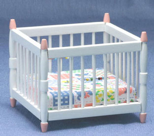 CLA10366 White/Pink Playpen by Classics