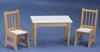 CLA10215 White/Oak Dining Table & 2 Chairs by Classics