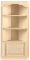 CLA75029 Corner Cabinet w/ 3 Shelves - Unfinished by Classics