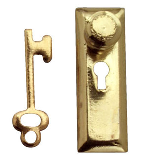 CLA05691 1/2 inch scale Door Knob and Keyplate by Classics