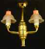 CK2304 1/2 inch scale 2-Arm Bell Shade Chandelier by Cir-Kit