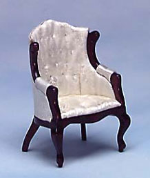 CLA10287 White Victorian Gentlemans Chair by Classics