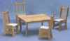 CLA10228 Oak Dining Table & 4 Chairs by Classics