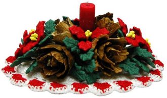 CP040 Christmas Poinsettias Centerpiece