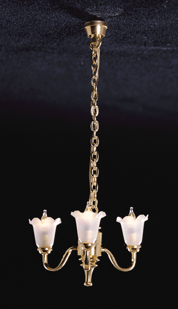 CK3004 3 Up-Arm Tulip Shade Chandelier by Cir-Kit 