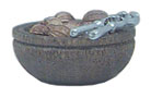 ISL08282 Wood Bowl w/Nuts & Crackers by Island Crafts