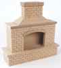 HW2409 Wood Brick Outdoor Fireplace by Houseworks 