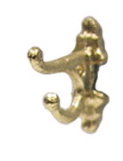 ISL24442 Brass Coat Hook by Island Crafts