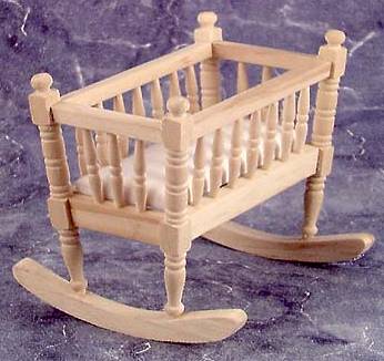 CLA08666 Rocking Cradle-Unfinished by Classics