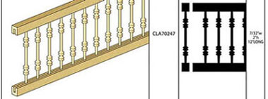 CLA70247 Round Porch Railing by Classics