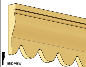 CLA77300 Custom Picket Cornice/Crown Molding by Classics