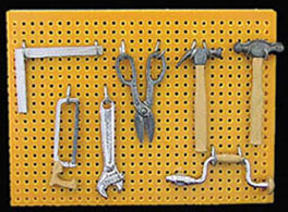 ISL4102 Peg Board w/Tools by Island Crafts