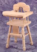 CLA08645 High Chair-Unfinished by Classics