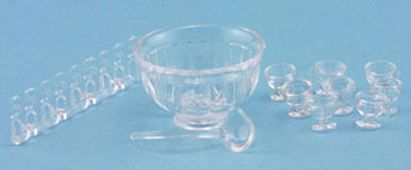 CB120C - 8 Piece Punch Bowl Set, Crystal