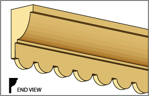 CLA77272 Custom Small Gingerbread Cornice/Crown Molding by Classics